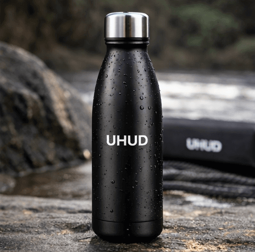 UHUD Matte Black Hydration Bottle